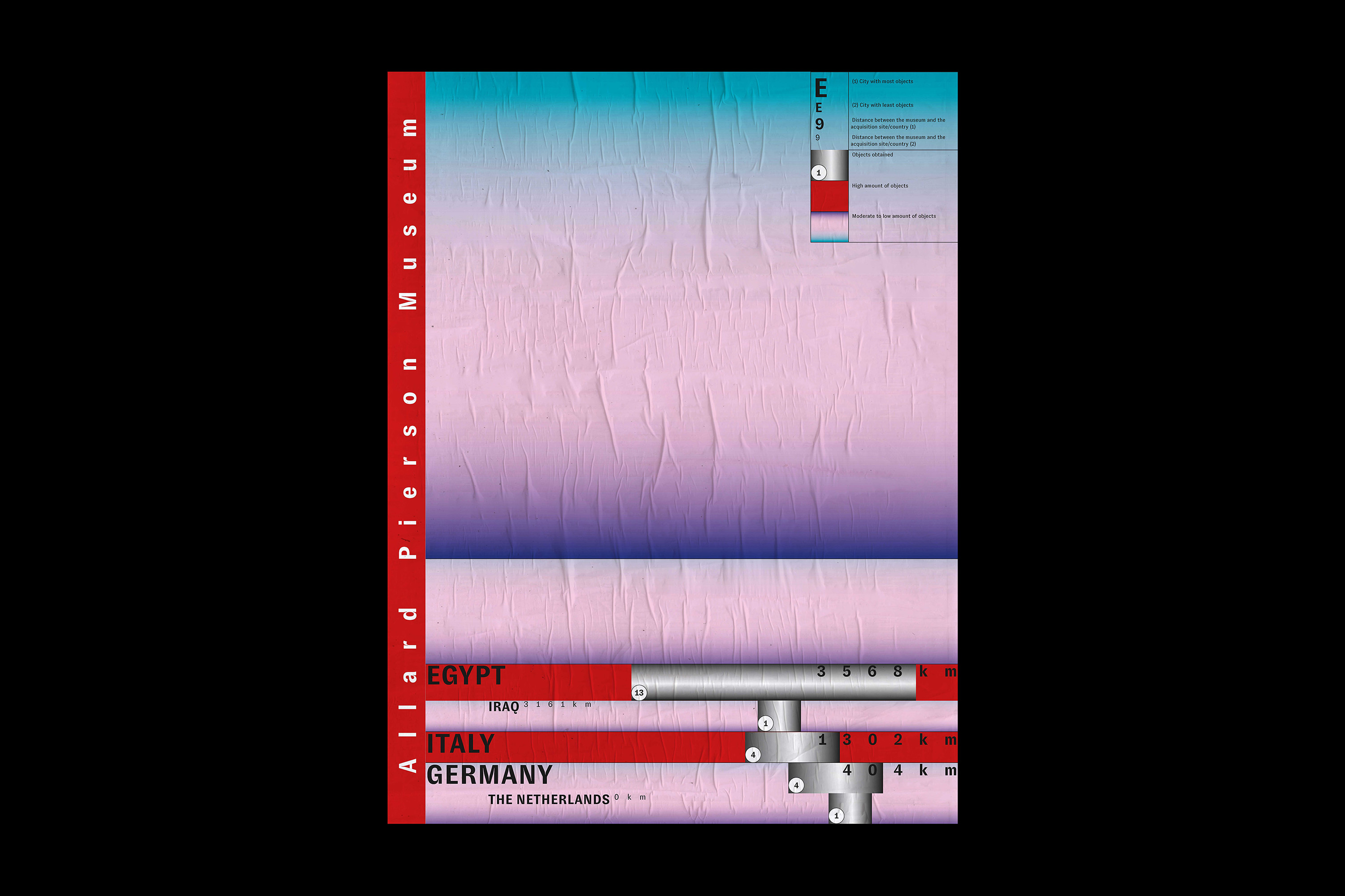 7. Poster showing how far scanned objects obtained by Allard Pierson Museum are from their place of origin, 'Our 3D Heritage', 2019.